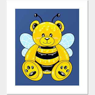 Bee Bear With Background Posters and Art